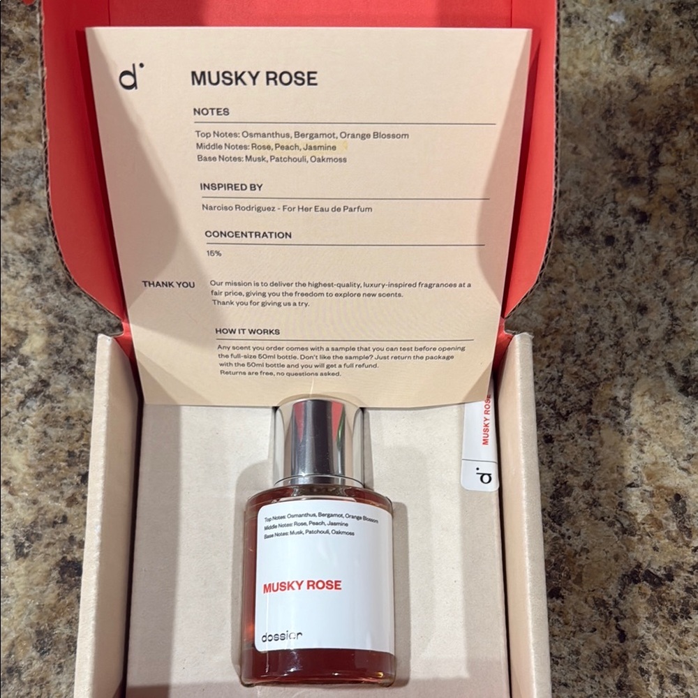 Dossier Musky Rose Perfume new in box